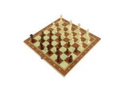 Conjunto de Xadrez com Tabuleiro Plegável em Madeira S/MARCA