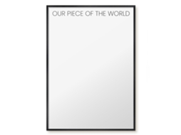 Quadro de parede magnético Nosso pedaço do mundo para escritório Espelharte (70x100 cm)