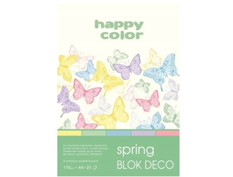 Bloco Decorativo A4, Primavera 20 Folhas Happy Color