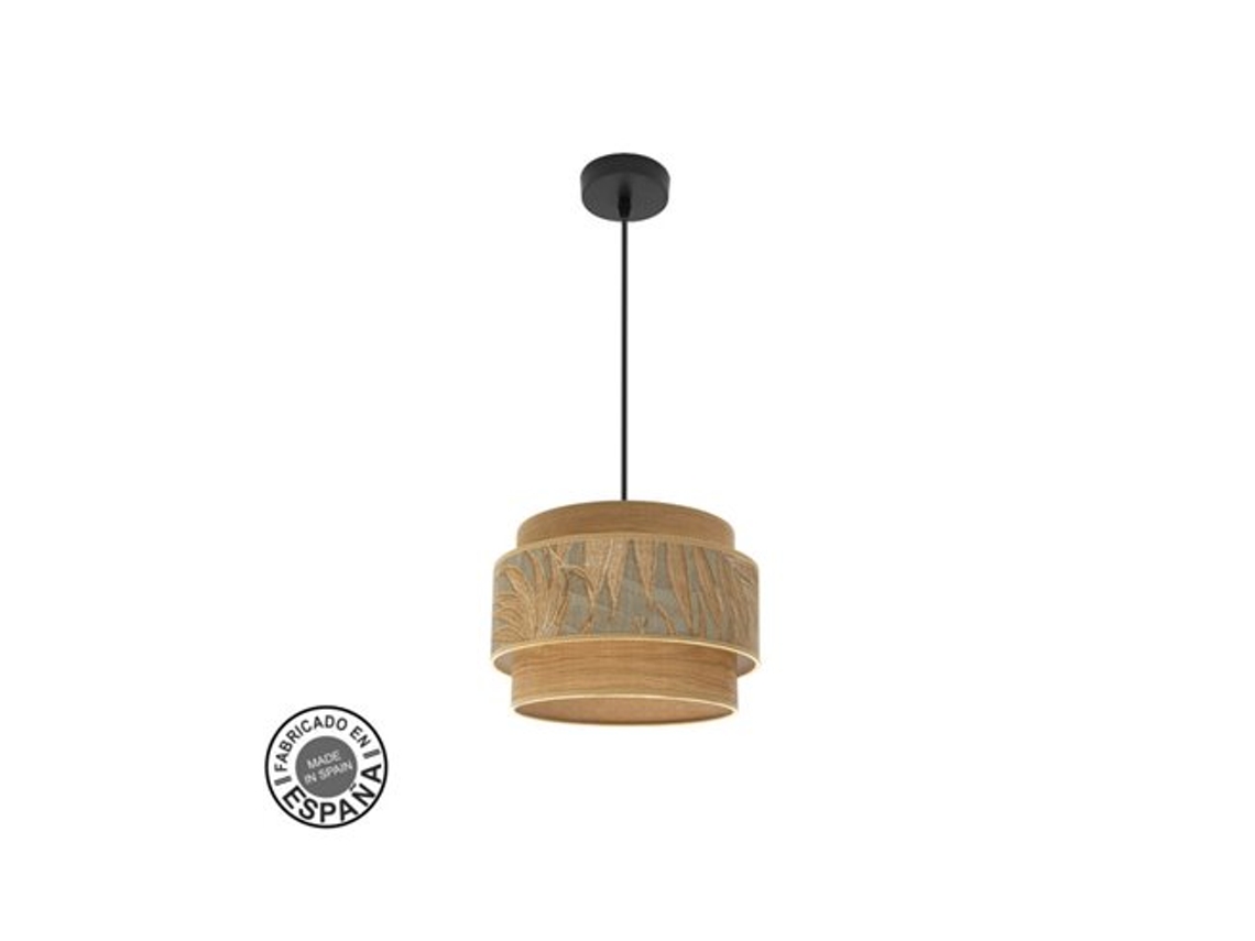 Pendente Samoa 1xe27 Preto/camelo Regx30d Fabrilamp