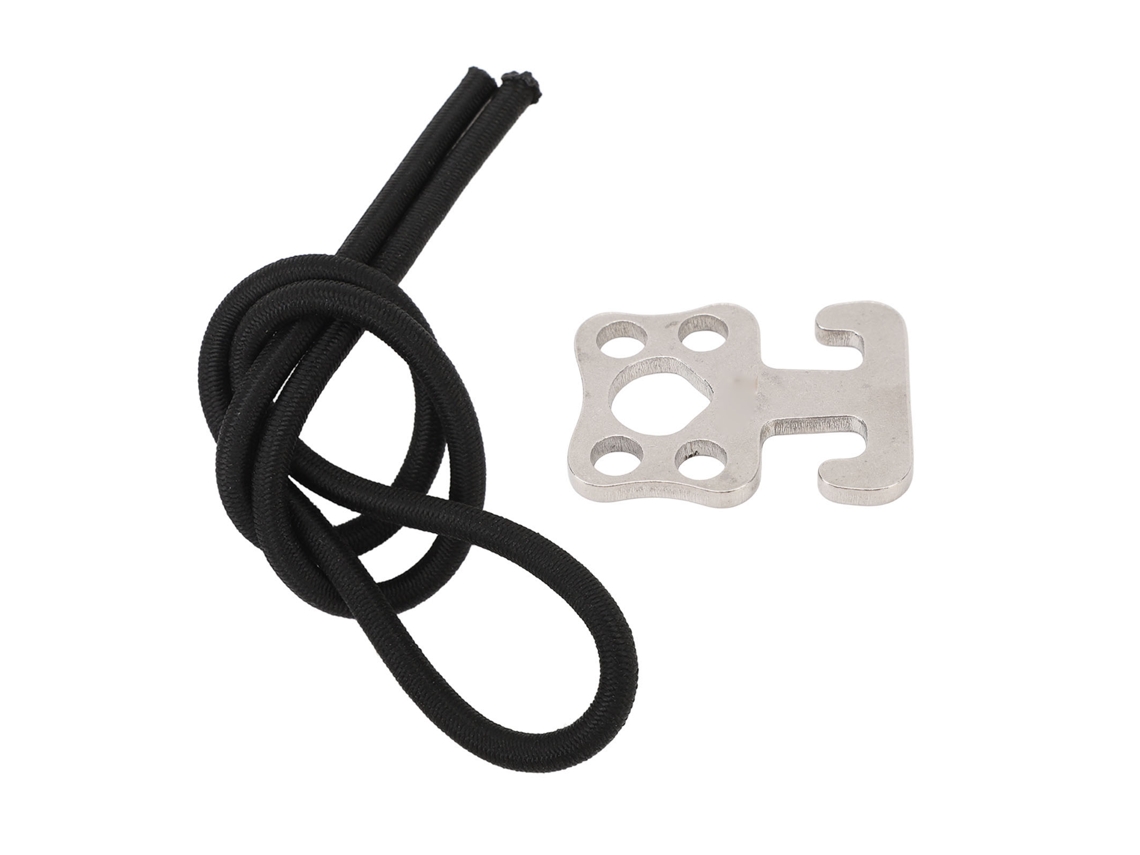 Gancho de Placa de Mergulho Sidemount em Aço Inox 316 com Corda de Látex