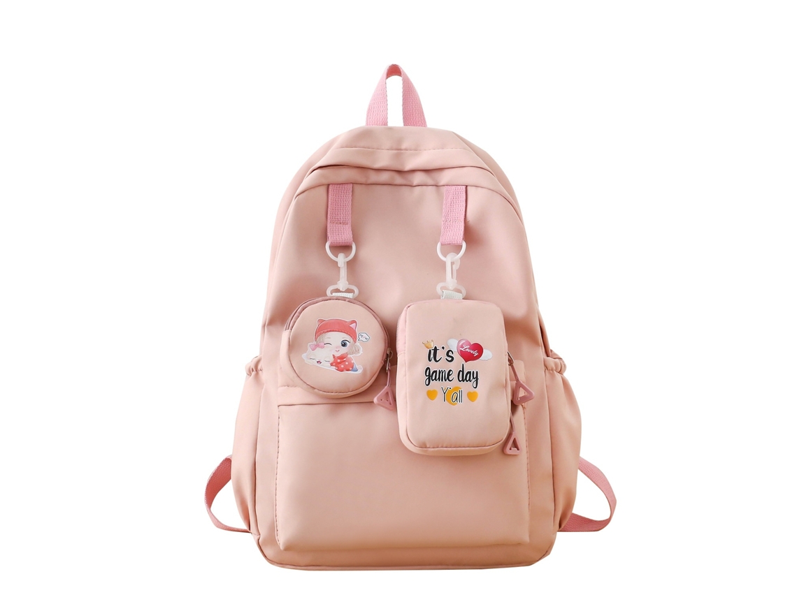 Conjunto De Mochila Escolar Infantil, 45 X 31 X 13 Cm, Portátil Até 16 Polegadas, Material Nylon, Impermeável, Com Estojo Elysve
