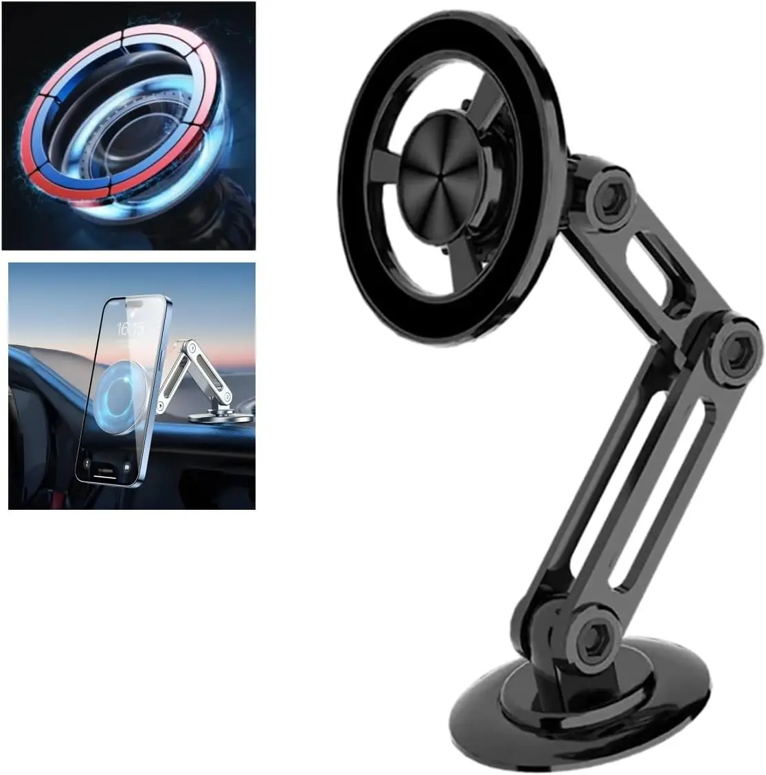 Suporte Magnético Telescópico De Braço Longo Para Celular, Ideal Para Carro, Casa E Escritório. Suporte Magnético Potente Para Celular.
