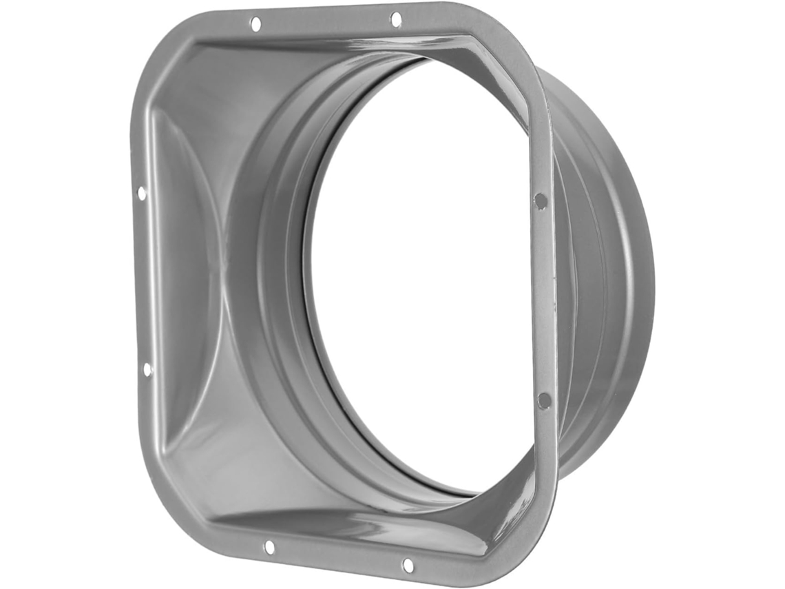 Conector De Duto Encaixe Perfeito Para Sistema Ventilação, Com Estrutura Metálica Compacta, Flange Quadrada E Colar