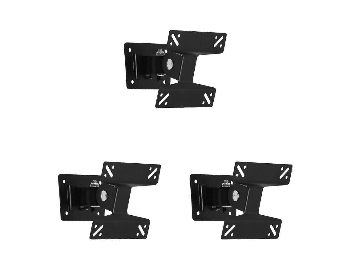 3x Suporte De Parede Universal Compatível Com Telas Lcd Led De 15 A 27 Polegadas, Ajustável Em Altura, Retrátil, Compatível Com Vesa