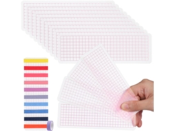 Divisória de plástico rosa com 40 peças para fita adesiva decorativa Washi, design simples e bordas arredondadas.