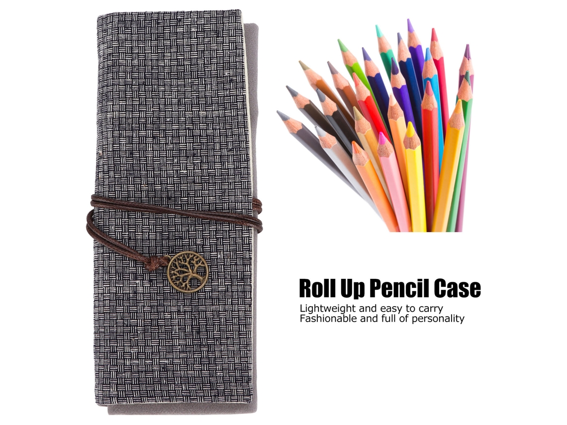 Estuche De Lápices De Gran Capacidad Ligero Y Portátil, Roll Up Para Lápices, Bolígrafos Y Rotuladores Gel