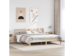 Vidaxl Cama Sem Colchão 200x200 Cm Madeira de Pinho Maciça