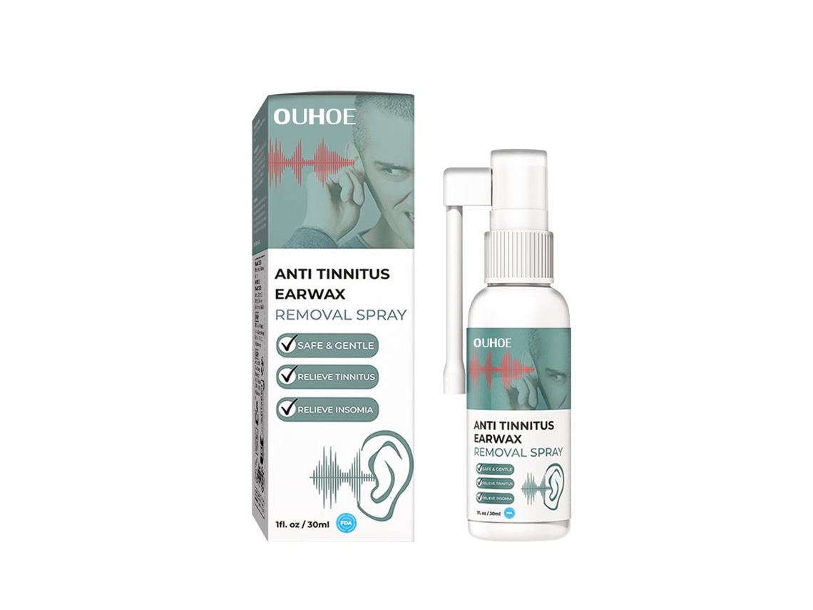 Spray Ouhoe para Cera Auricular, Combate Zumbido e Tinnitus, Cuidados com o Ouvido LAXISCREED