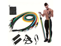 Faixas de resistência Gertiz TPE de 11 peças, faixas de resistência multifuncionais para treinamento de resistência, fisioterapia, equipamentos de ginástica