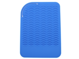 Capa resistente ao calor para cabelo Prancha, tapete antiderrapante de silicone para viagens, azul, 2026