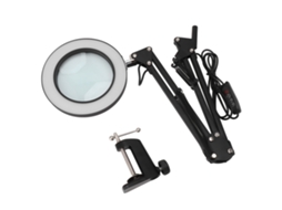 Bj-lâmpada Lupa 10x Com Pinça De Braço Ajustável 3 Modos De Cor Usb 5v Regulável Alumínio Mesa Lupa Led