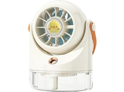 Mini Ventilador Recarregável com Névoa Refrescante CZHHMART (branco)