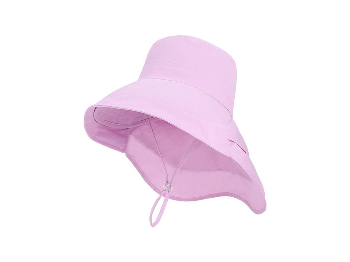 Chapéu De Proteção Solar E Sombreiro De Alça Com Aba Larga Para Montanhismo Ao Ar Livre, Circunferência Ajustável De 55 A 60 Cm, Roxo Claro