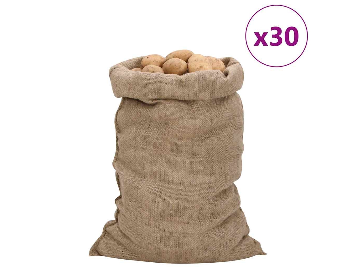 Vidaxl Sacos De Juta 30 Pcs 60x105 Cm 100% Juta 340 Gsm