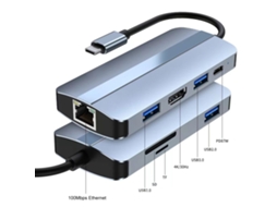 Estação de Docking Usb C Hub 8 em 1 com Saída 4K EOOCOO
