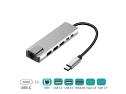 Hub Usb 3.1 Tipo C 6 Em 1 Com Hdmi 4k Aquaforge