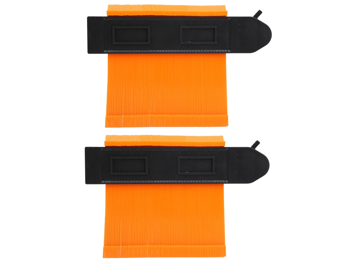 2pcs Régua De Contorno Automática Ampliada E Travacópia De Forma 5 Polegadas