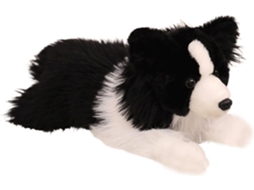 Cão De Pelúcia Border Collie Em Três Poses, Brinquedo Realista Para