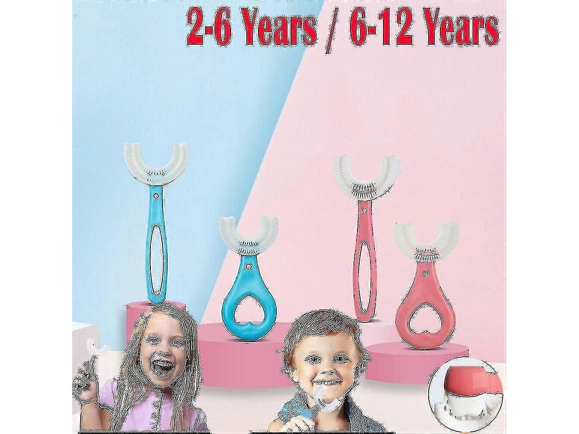 Escova de Dentes Manual Infantil em Silicone Formato U para Limpeza Dos Crianças 2 a 12 Anos. GOKOCO