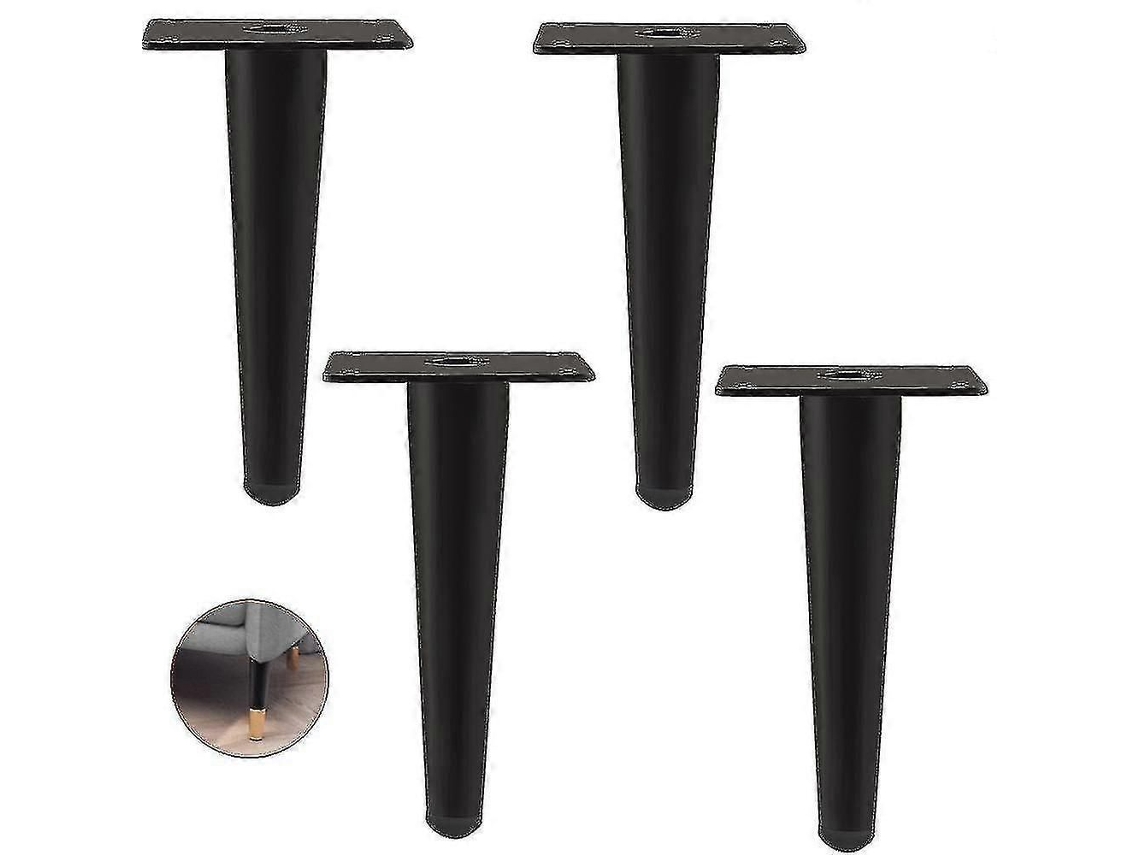 Kit Com 4 Pés De Metal Para Sofá, Mesa Ou Cama, Retos E Resistentes-zscy
