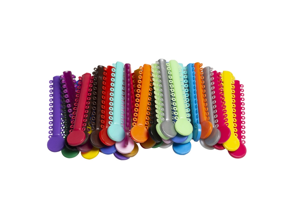 40 Elásticos Coloridos, Ligaduras Para Aparelhos Ortodônticos E Ligaduras.