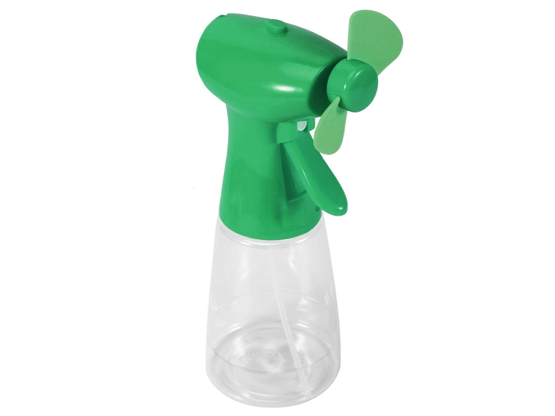 Ventilador Portátil De Mão Com Névoa Água, Mini A Bateria, Resfriamento, Por Tátil Para Uso Externo, Verde.