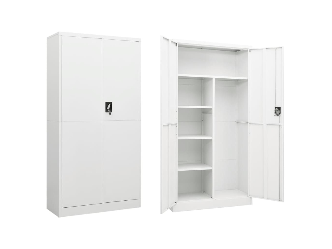Vidaxl Cacifo 90x40x180 Cm Aço Branco
