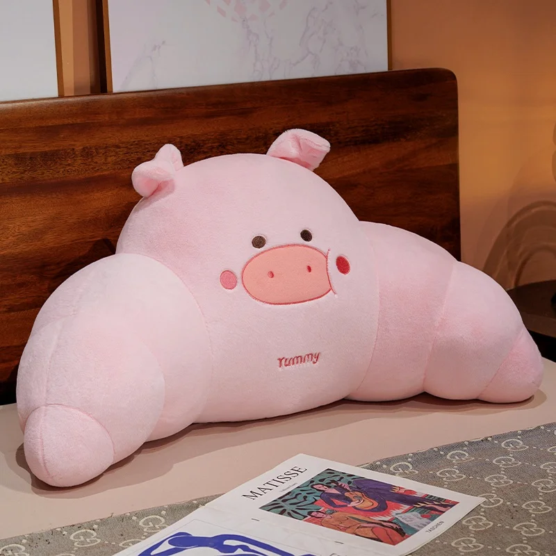 Travesseiro de Cama Adulto em Formato de Croissant , Macio e Confortável. MDUG (75 Cm, Estilo Porco)