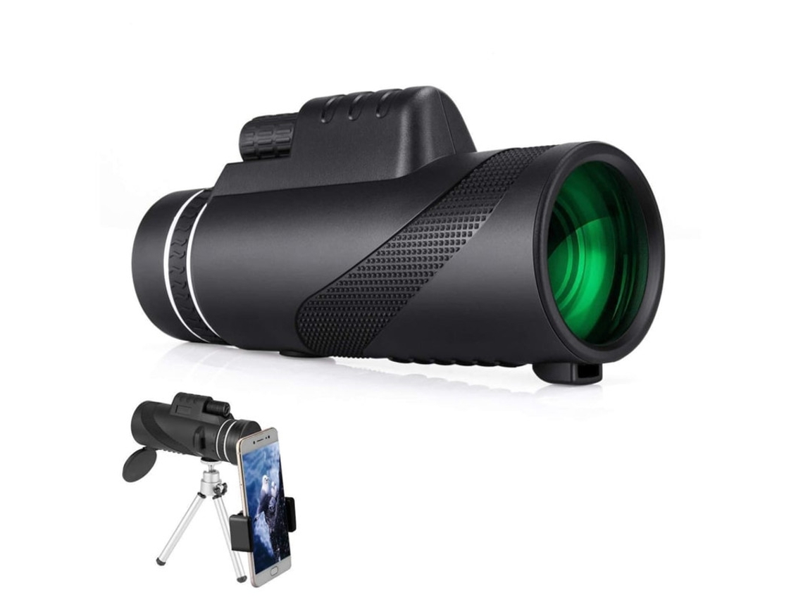 Telescópio Monocular 80x100 Para Observação De Pássaros Da Vida Selvagem Caça E Caminhada Bestvite (preto)