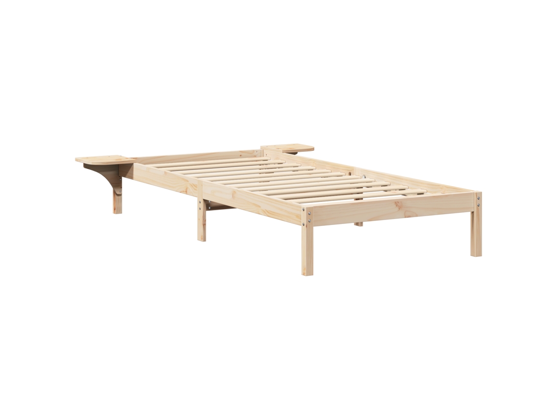 Conjunto 1 Cama Vidaxl Castanho Madeira De Pinho Maciça (100 X 200 Cm)