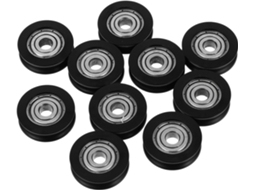 Nolitoy Conjunto De 10-polias Guia Nylon Com Ranhura Para Porta Deslizante, Rodas Para Armários, Função Anti Oscilação E