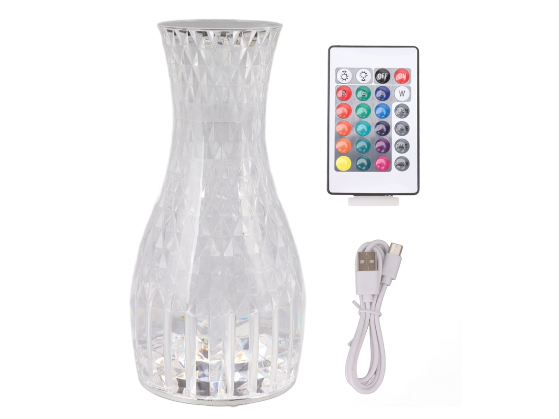 Rebe-lâmpada De Cristal Diamante Com Pétalos De Rosa, Controle Táctil Rgb 16 Cores Para Quarto E Sala De Estar