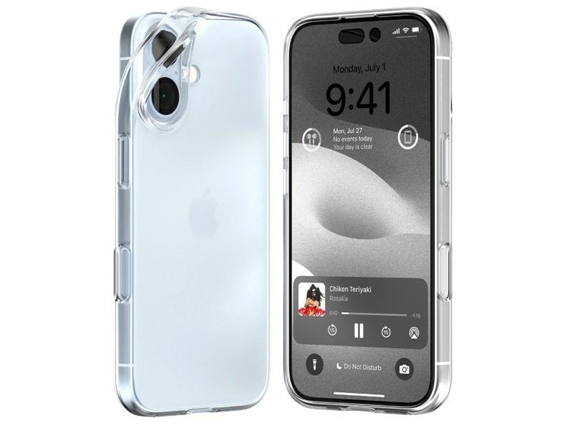 Capa para iPhone 16 MERCURY Pele Sintética Transparente