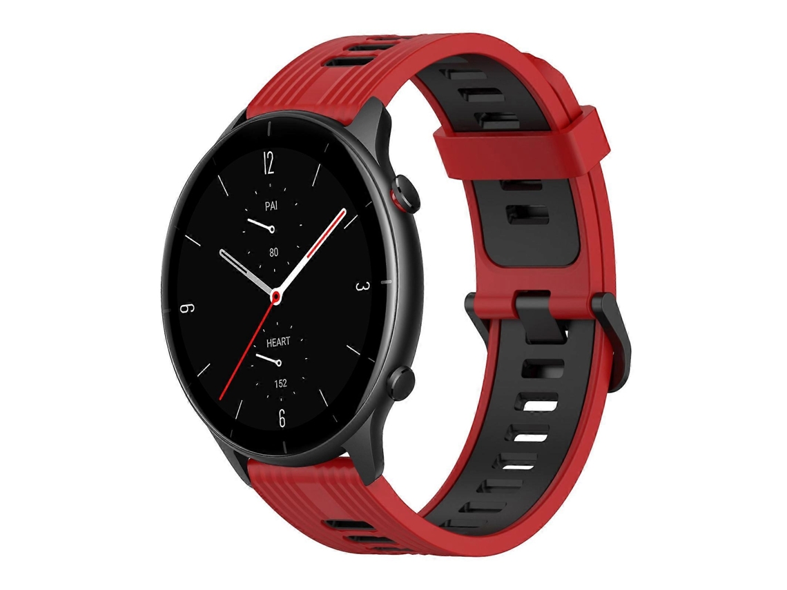 Pulseira De Silicone Bicolor Com Padrão Vertical De 22 Mm Para Amazfit Gtr 2e