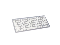 Mini Teclado Sem Fio Ultrafino, Prático E Compatível Com Celular, Tablet E Computador . Everley891 (branco, Sem Bateria)