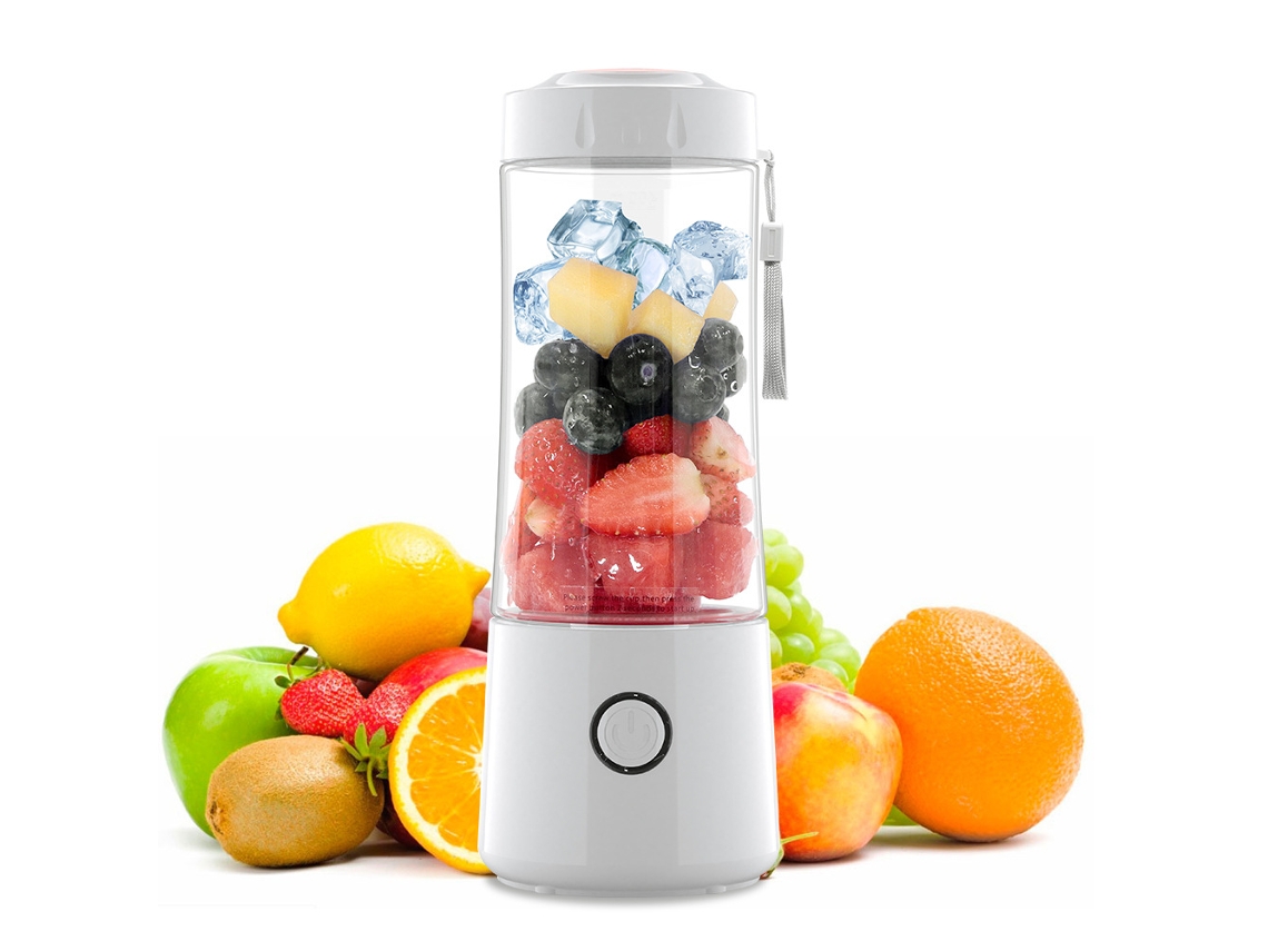 Milk White Espremedor de frutas cítricas portátil sem fio, liquidificador de mão com Slowmoose
