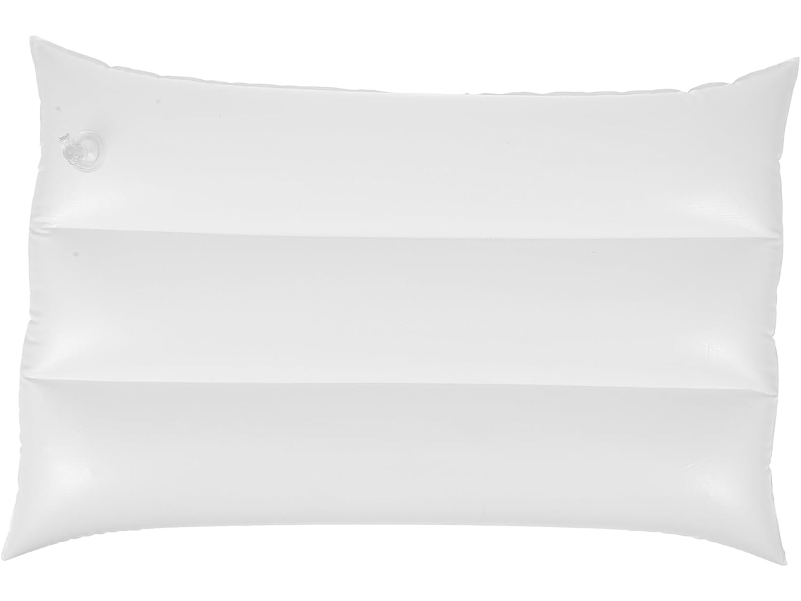 Travesseiro de Viagem Inflável em Pvc Branco com Função Reversível e Apoio para as Pernas, CHABERLU