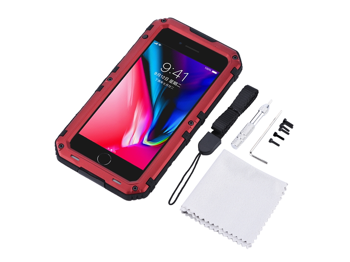 Capa de Água Estilosa para iPhone 7/8 Vermelho EOOCOO