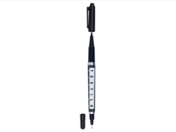 Marcador MOLIN de Tecido Dupla Ponta 4 mm e 1 mm (Preto)