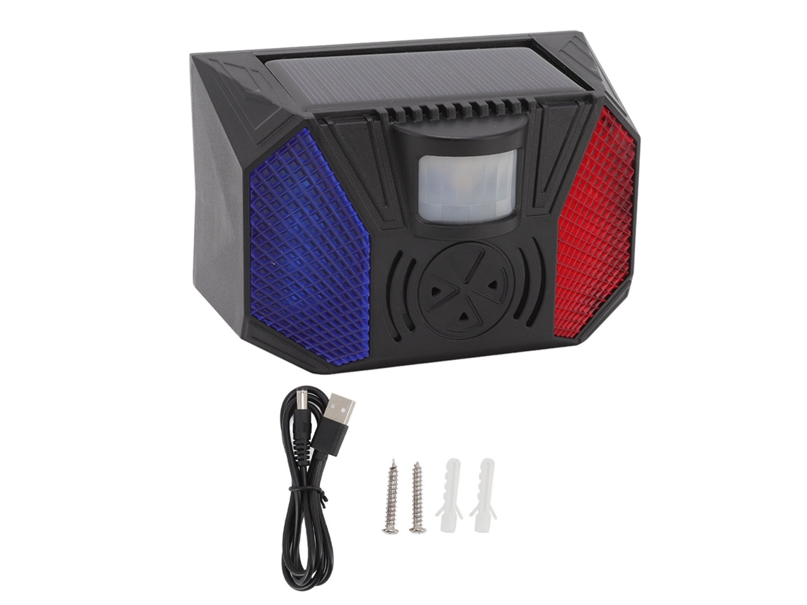 Laxiscreed Alarme Solar Exterior Com Deterrente Sonoro E Luz, Anti-furto Para Jardim E Villa
