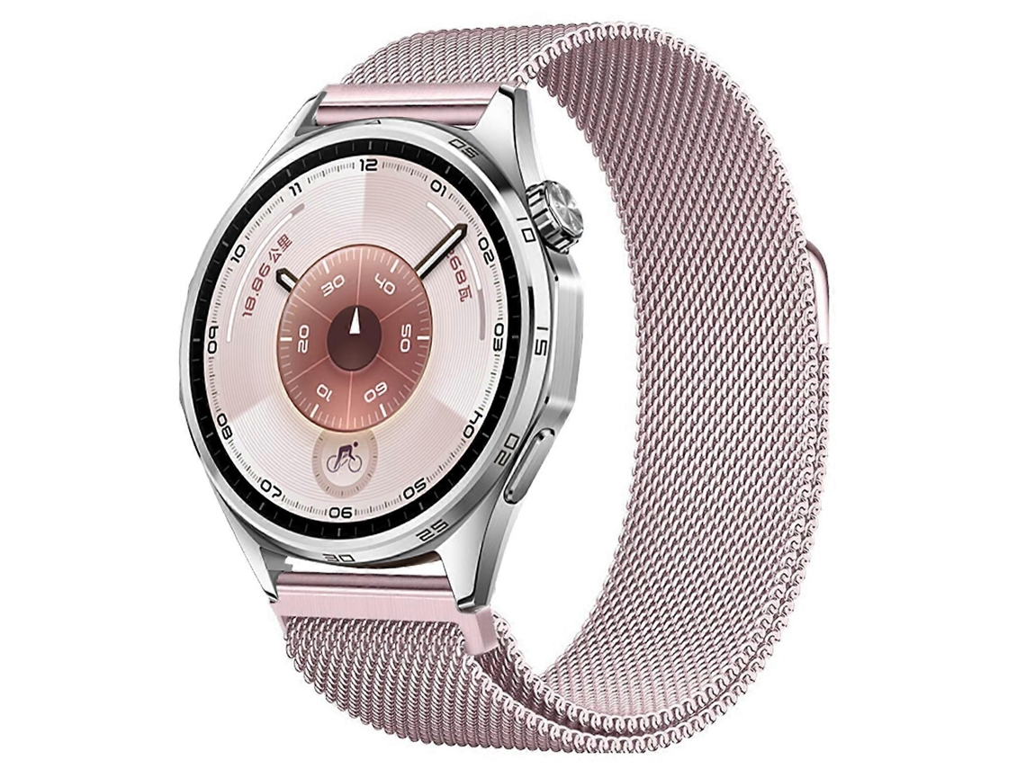 Pulseira Milanesa Magnética Em Aço Inoxidável Para Huawei Watch Gt 6 46mm