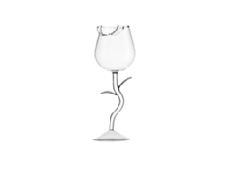 Copo de Vinho em Forma de Rosa de Boro Silicato 280ml | S/MARCA