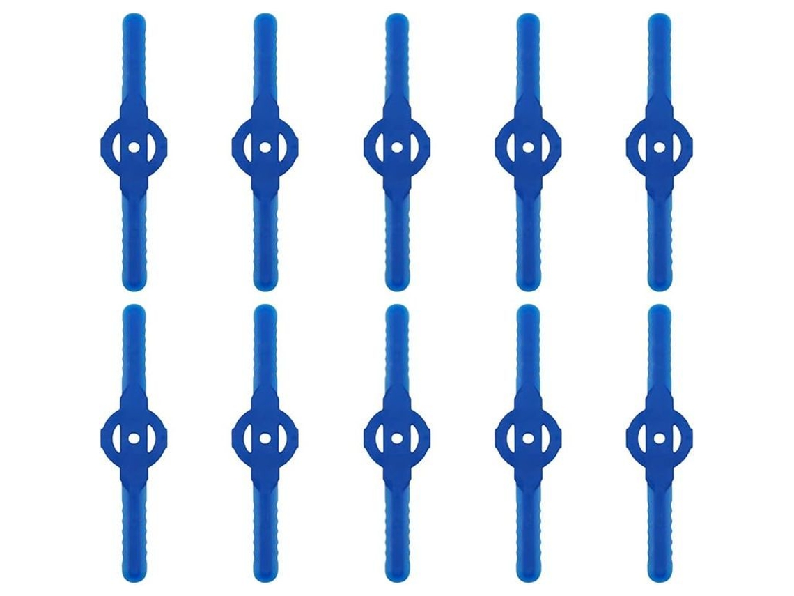 Lâminas De Plástico Para Cortador De Grama Sem Fio, 10 Unidades, Substituto, Lâmina De Corte, Azul