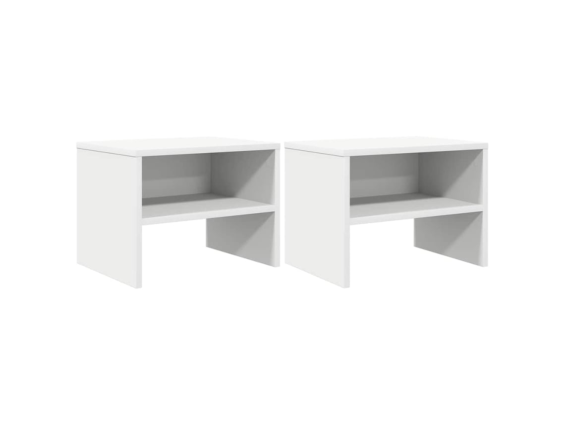 Bedside Cabinet, Bedside Cabinets Vidaxl Branco Madeira Processada (n/a)