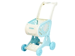Primerox conjunto Brinquedo Carrinho de Compras Supermercado com Frutas Cortáveis para Crianças Azul