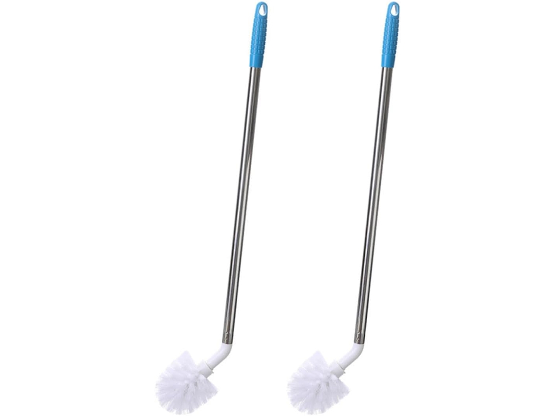 Escova De Limpeza Para Garrafas E Baldes Tehaux Com Cabo Longo Em Aço Inoxidável, Design Curvo, 2 Peças, Ideal Para