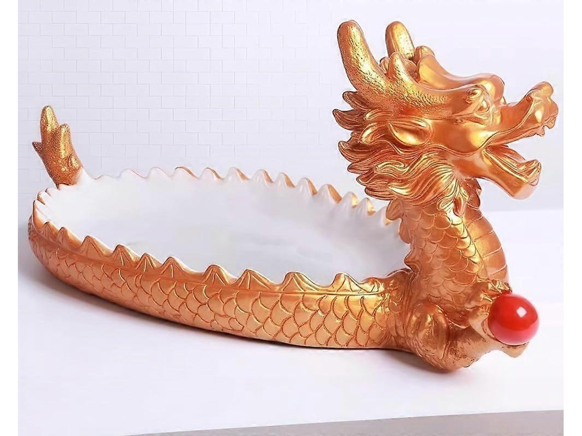 Bandeja Para Servir Sushi Em Formato De Barco Com Requintado Design De Dragão, Ideal Para Sashimi, Frutos Do Mar E Para Exposição Em Restaurantes. Cor