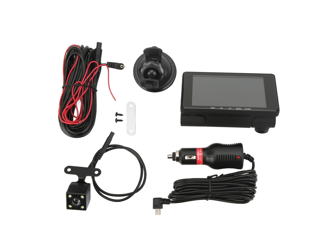 Car Driving Camera 3 Way Dash Camera Night Vision Car Driving Recorder With Gps Gravity Induction Loop Recording LAXISCREED