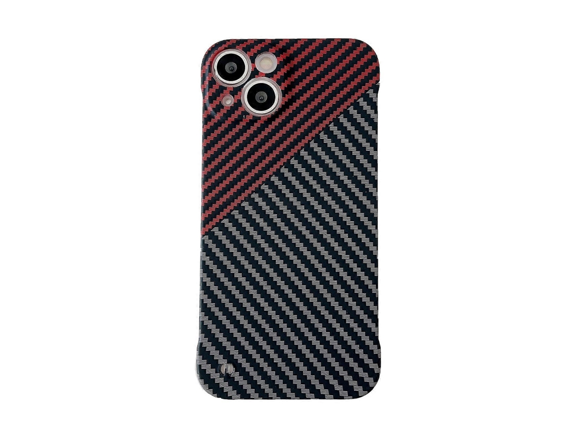 Capa De Celular Com Textura De Fibra De Carbono Para Iphone 14 Plus